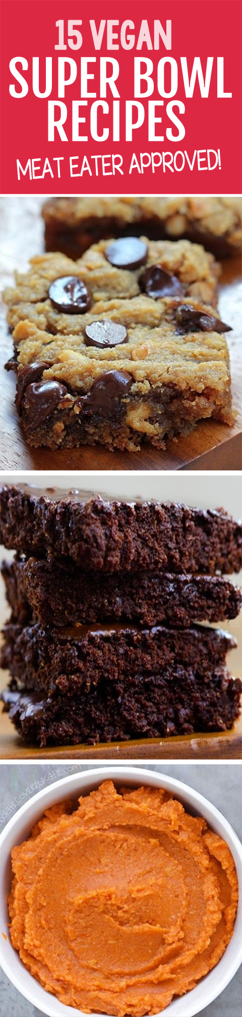 Healthy Super Bowl Recipes, including brownies, wings, dips, and more