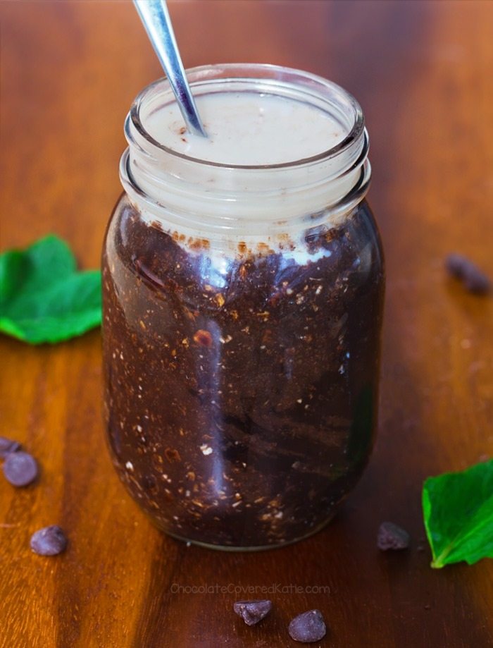 Mint Chocolate Chip Cookie Oats Overnight - 5 Stars!