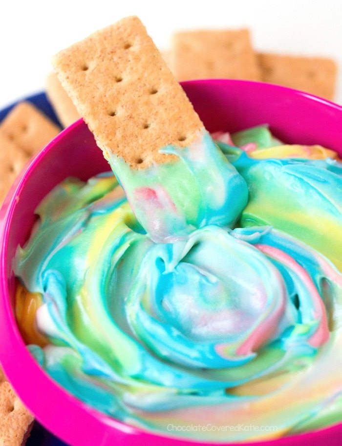 No one can resist the charms of this magical rainbow dip - the recipe is kid-friendly and super easy to make!
