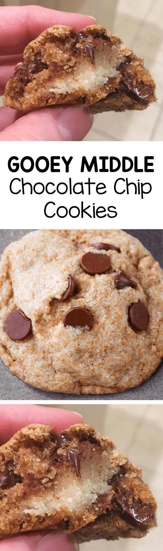 Soft, chewy, irresistible chocolate chip cookies, with a surprise gooey center!