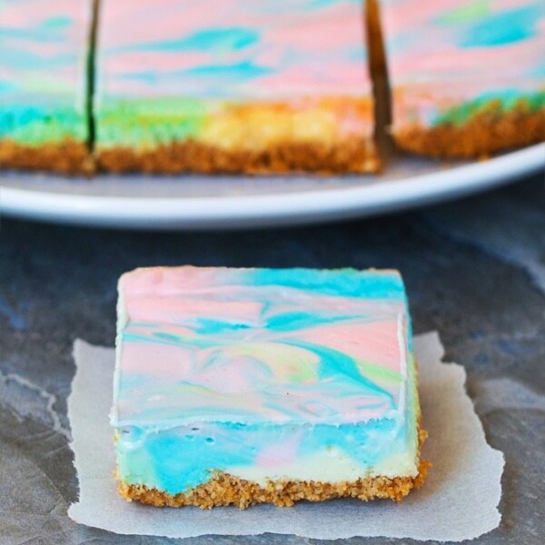 Rainbow Cheesecake Bars