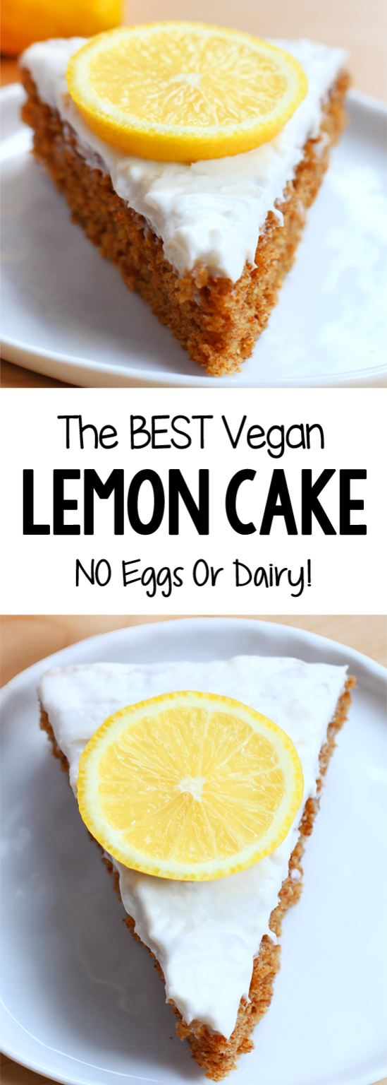 Vegan Lemon Cake - With Easy Lemon Frosting!