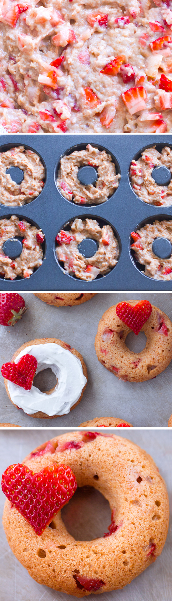 Super Soft BAKED Strawberry Donuts, SO GOOD!