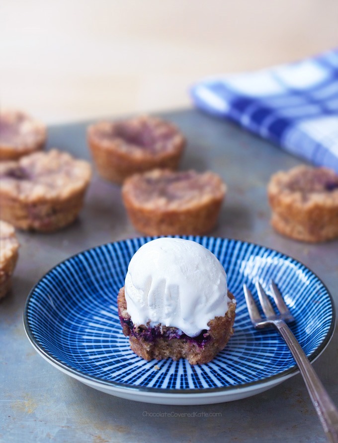 Mini Blueberry Piesin A Muffin Tin Chocolate Covered Katie 