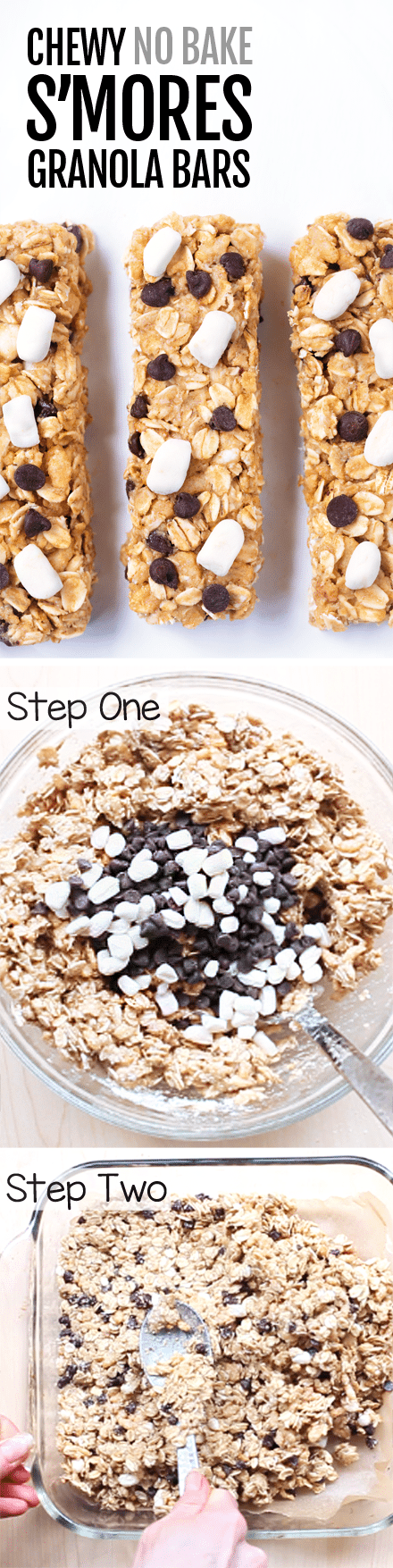 Homemade CHEWY S'mores Granola Bars