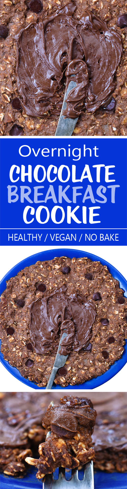 A chocolate "no bake" overnight breakfast cookie that is ready whenever you want it!