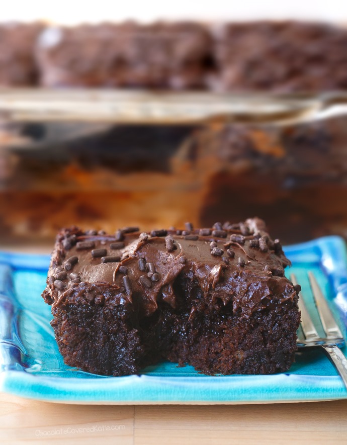 Homemade Chocolate Poke Cake 