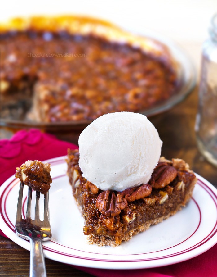 Healthy Pecan Pie – NO Corn Syrup!