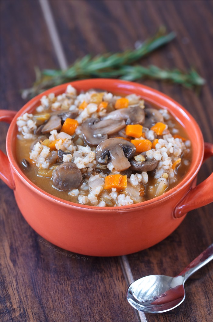 Mushroom Barley Soup Healthy Comfort Food 
