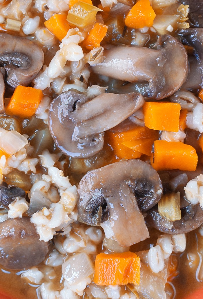 Vegan Mushroom Barley Soup - Cilantro and Citronella