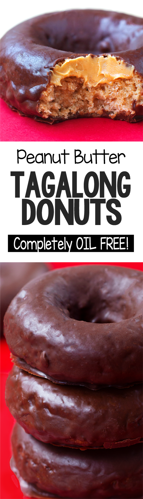 Super Healthy Peanut Butter Tagalong Girl Scout Cookie Donuts