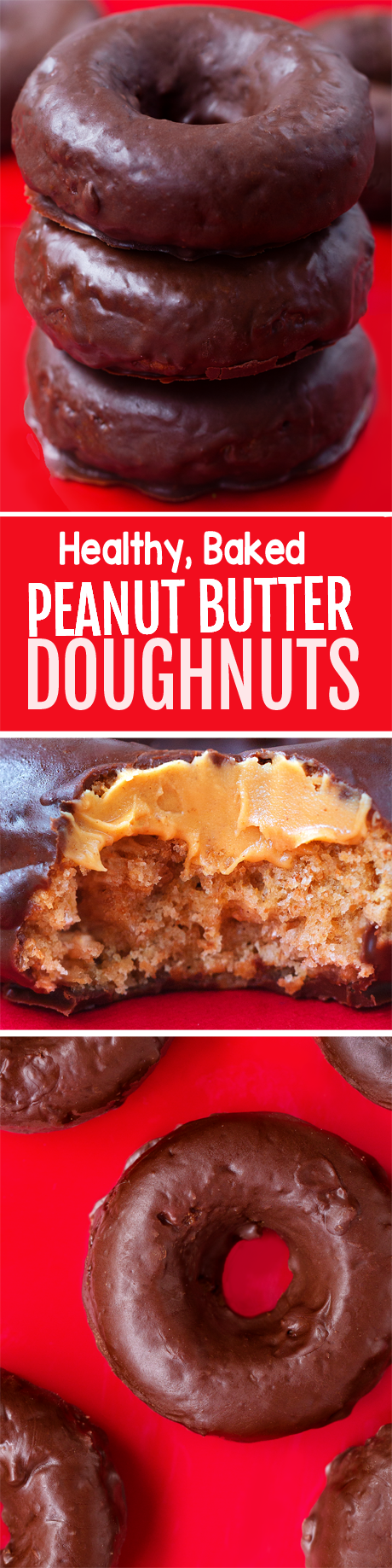 Healthy BAKED Peanut Butter Donuts, SO GOOD!