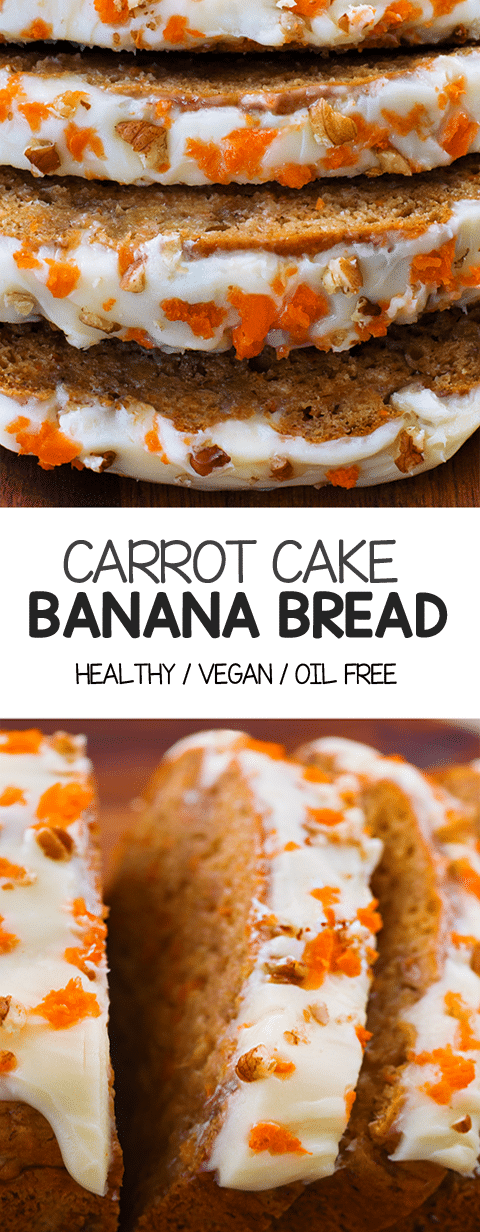 Secretly Healthy Carrot Cake Banana Bread Recipe (Vegan)
