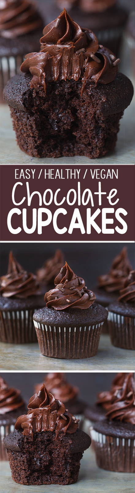 The BEST Vegan Chocolate Cupcakes, NO crazy ingredients!
