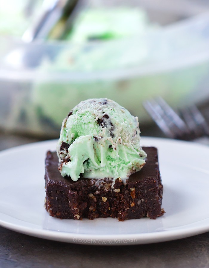 No-Bake Thin Mint Brownies