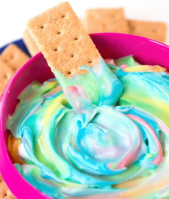 unicorn cream cheese dip