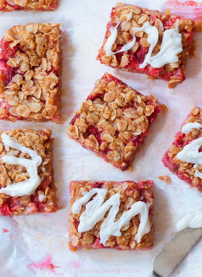 Strawberry Oatmeal Breakfast Bars