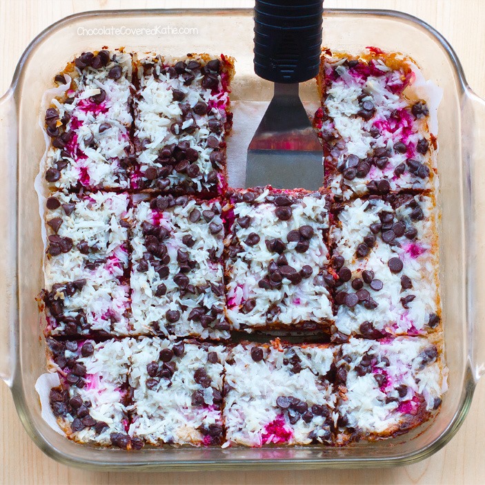 Raspberry Chocolate Chip Magic Squares