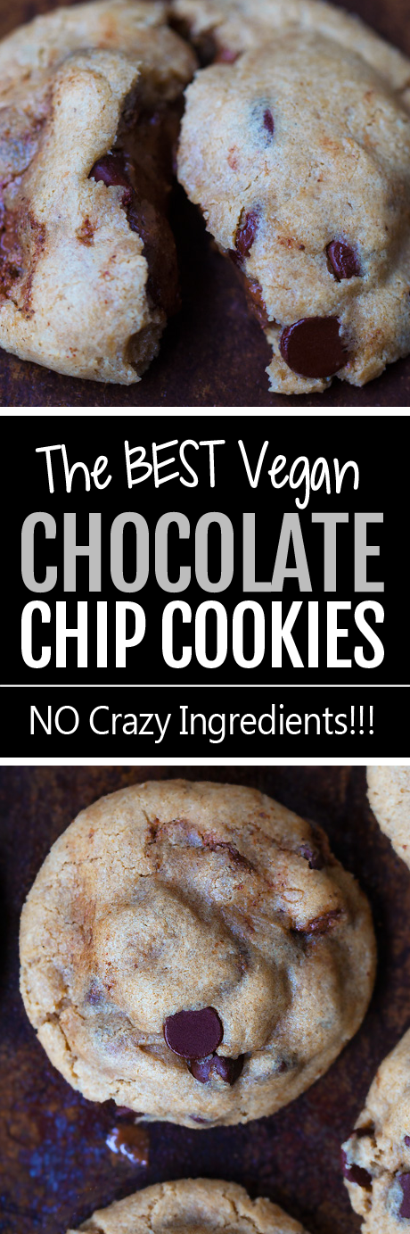 Vegan Chocolate Chip Cookies, NO Crazy Ingredients