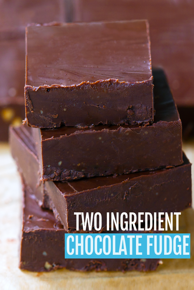 2 Ingredient Easy Chocolate Fudge