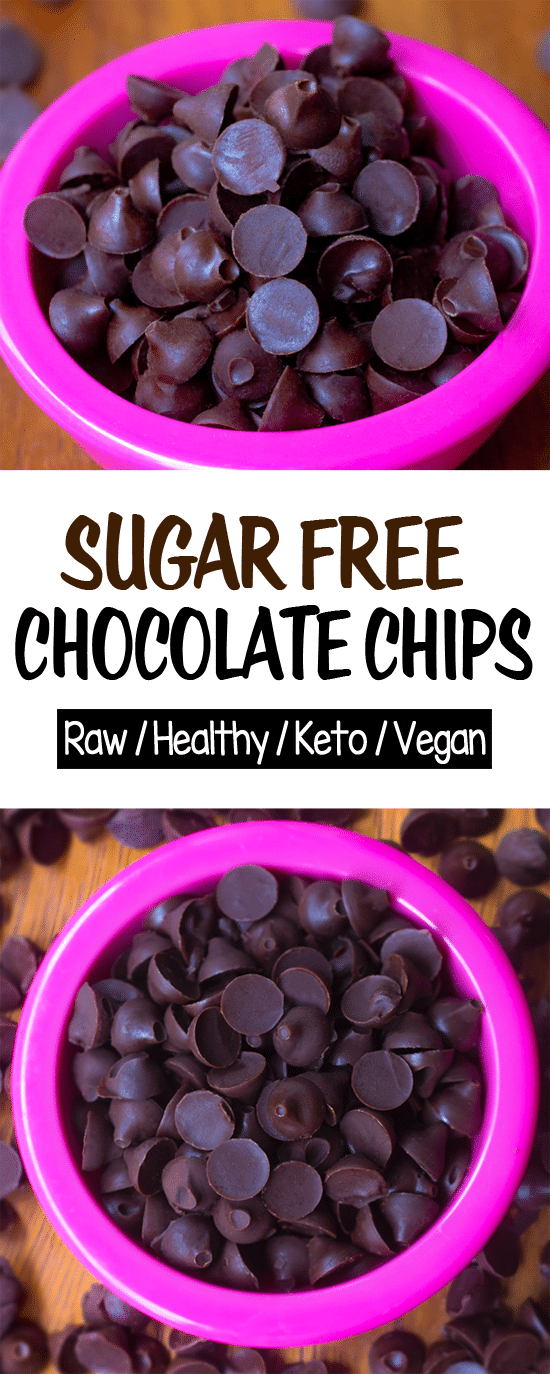 Keto Sugar Free Chocolate Chip Recipe (Vegan, Raw, Paleo)