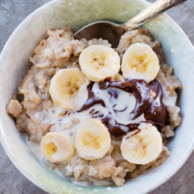 Homemade Healthy Banana Oatmeal For Breakfast