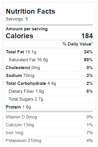 halo ice cream nutrition facts