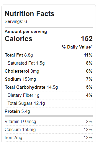 almond milk nutrition facts