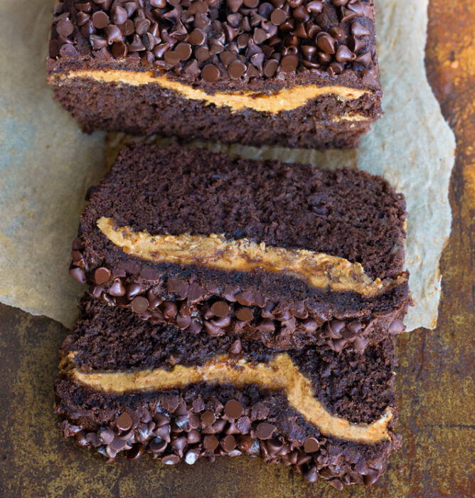 Chocolate Banana Bread for Valentine's Day