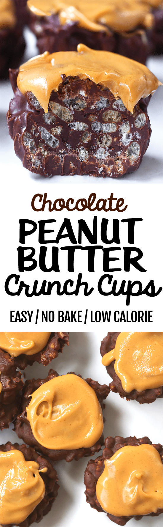 3 Ingredient Chocolate Peanut Butter Crunch Cups