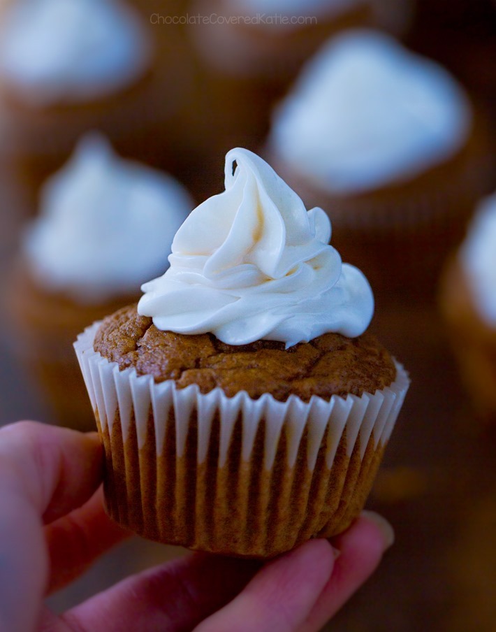 Pumpkin Cupcakes With Cream Cheese Frosting