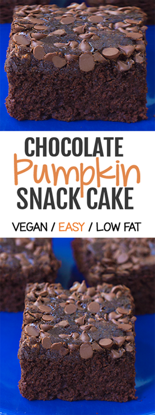 Low Fat Chocolate Pumpkin Snack Cake