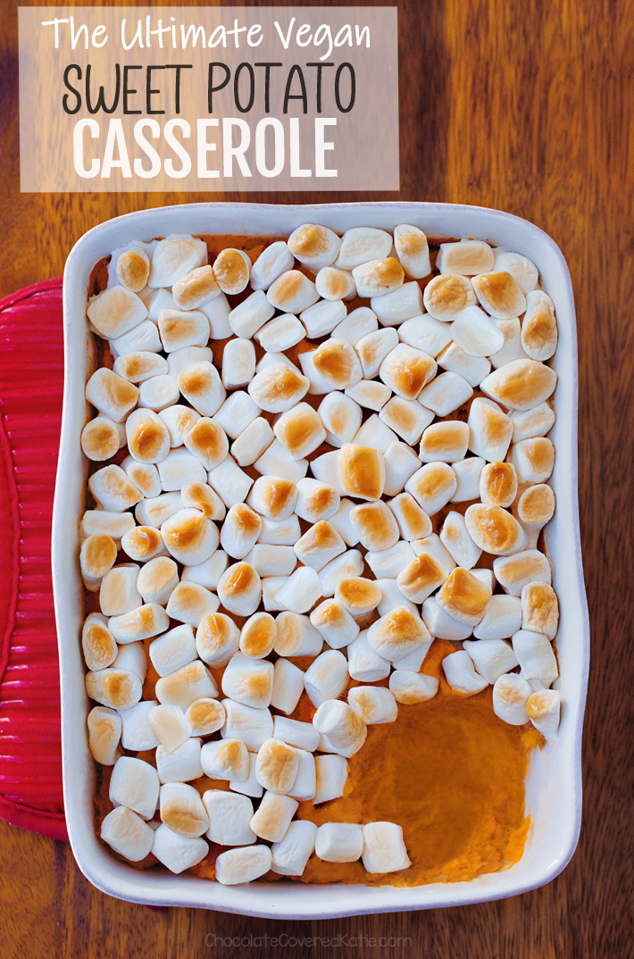 Vegan Sweet Potato Casserole - Chocolate Covered Katie