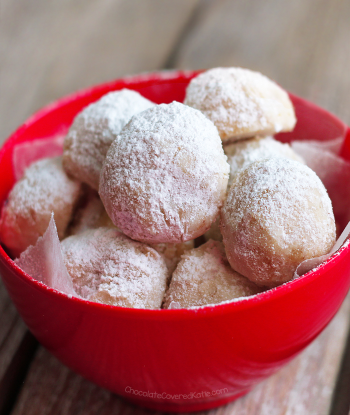 Snowball Cookies That Melt In Your Mouth - Vegan Peanut Butter Cookies - They MELT in your mouth!