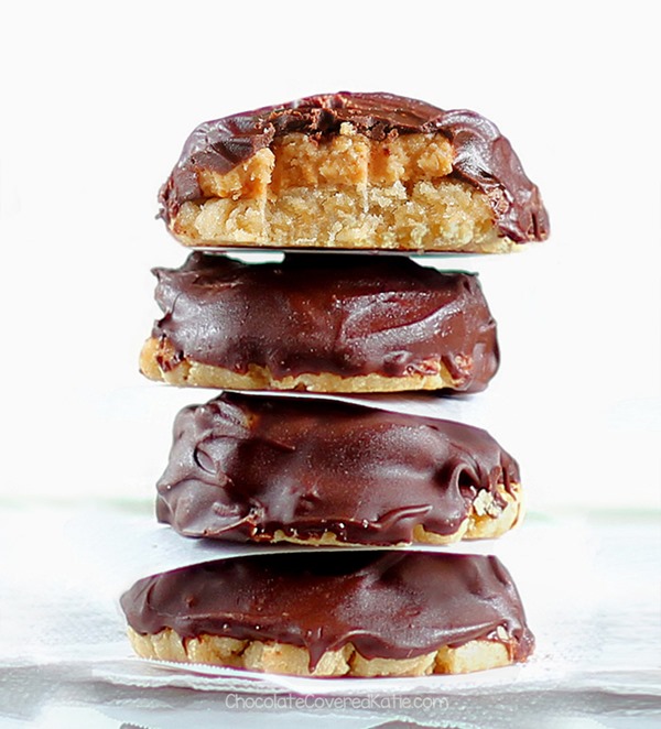 Healthy Peanut Butter Tagalongs (Vegan)