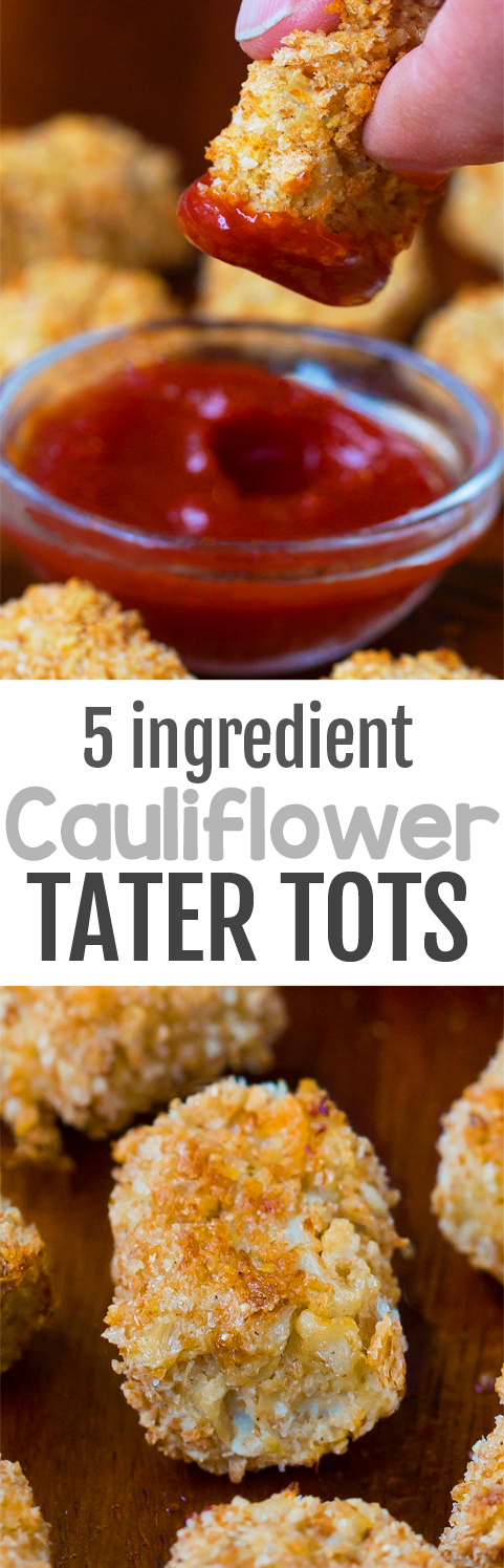 Tater Tots de coliflor con sólo 5 ingredientes (vegano)