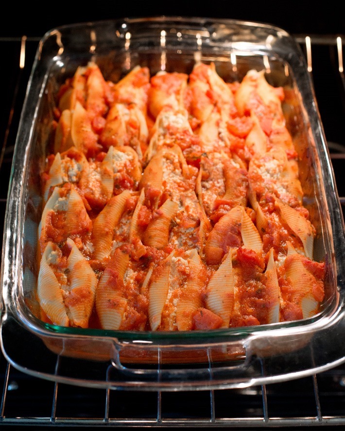 Vegan Stuffed Shells, with homemade tofu ricotta