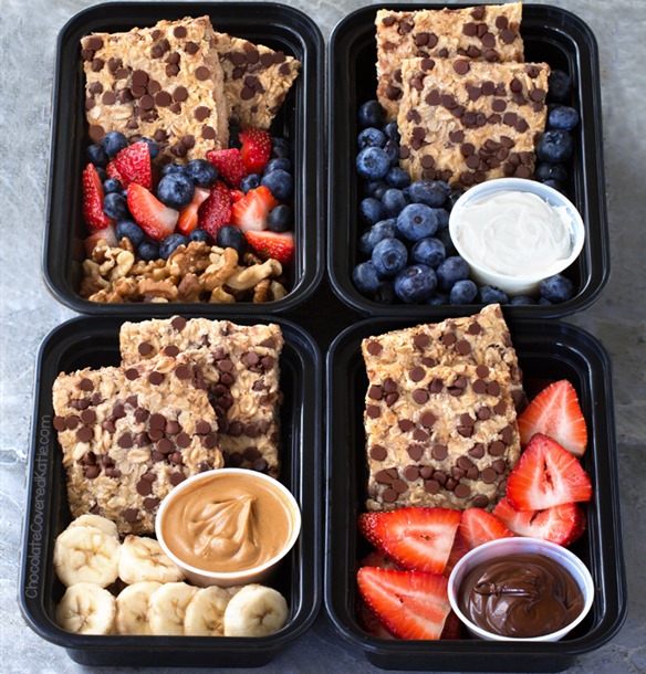 Breakfast Meal Prep Oatmeal Bars (4 Ways)