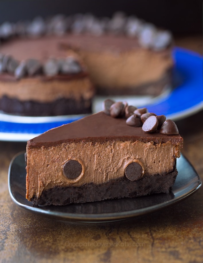 No Bake Chocolate Cheesecake (Keto, Vegan)