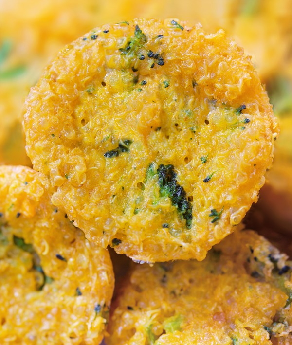 Broccoli Cheddar Quinoa Bites