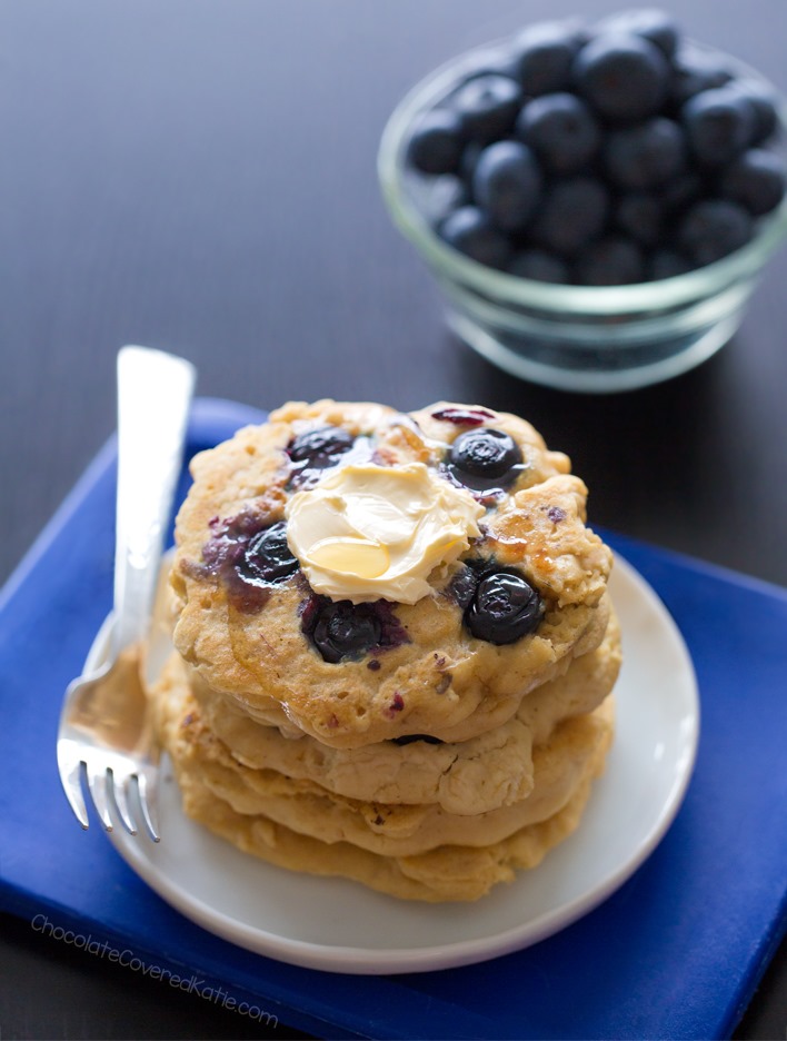 Easy Homemade Vegan Blueberry Pancakes