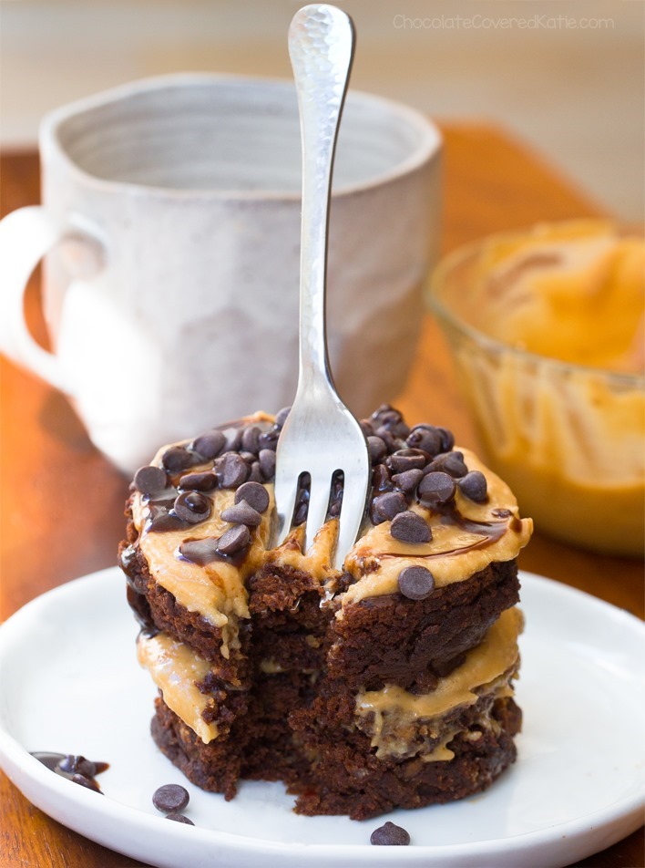 Chocolate Peanut Butter Cake In A Mug