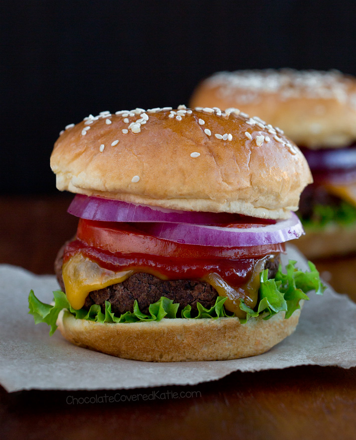 Grilled Veggie Burger Recipe with Black Beans, Chickpeas & Roasted  Vegetables