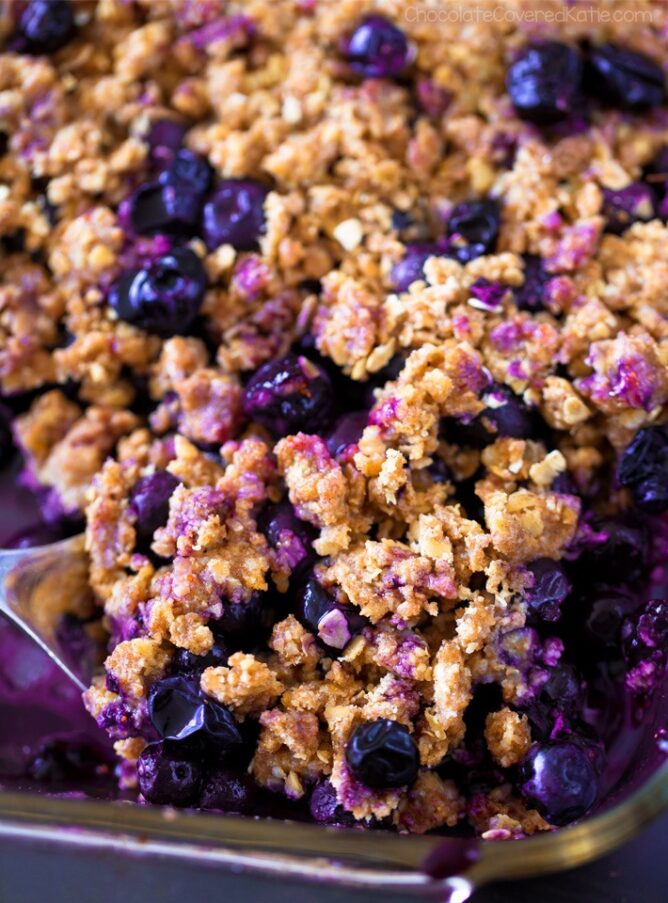 How to make the weightier blueberry crisp