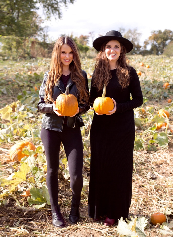 Girls In A Pumpkin Patch