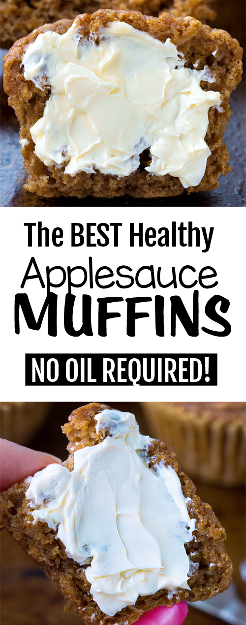 Super Healthy Applesauce Muffins