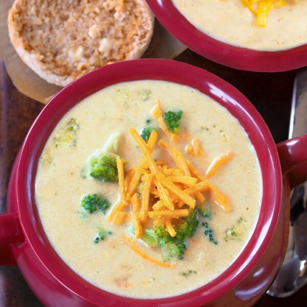 Secretly Healthy Broccoli Cheddar Soup Recipe