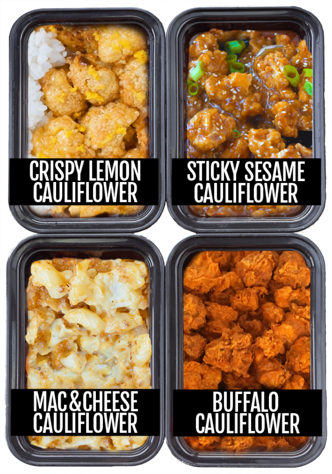 Cauliflower Meal Prep 4 Ways