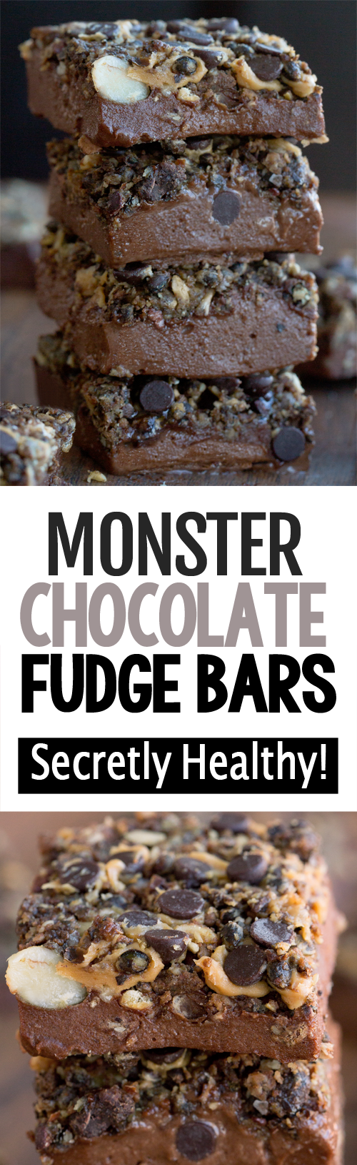 Secretly Healthy Monster Chocolate Fudge Bars