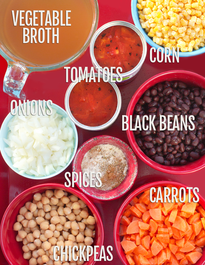 Vegetarian Chili Ingredients
